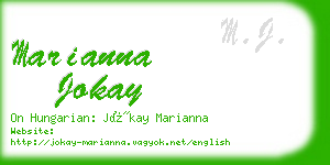 marianna jokay business card